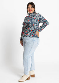 Roller Turtleneck - Fleur Forest Green