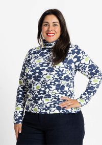 Roller Turtleneck - Bouquet Navy