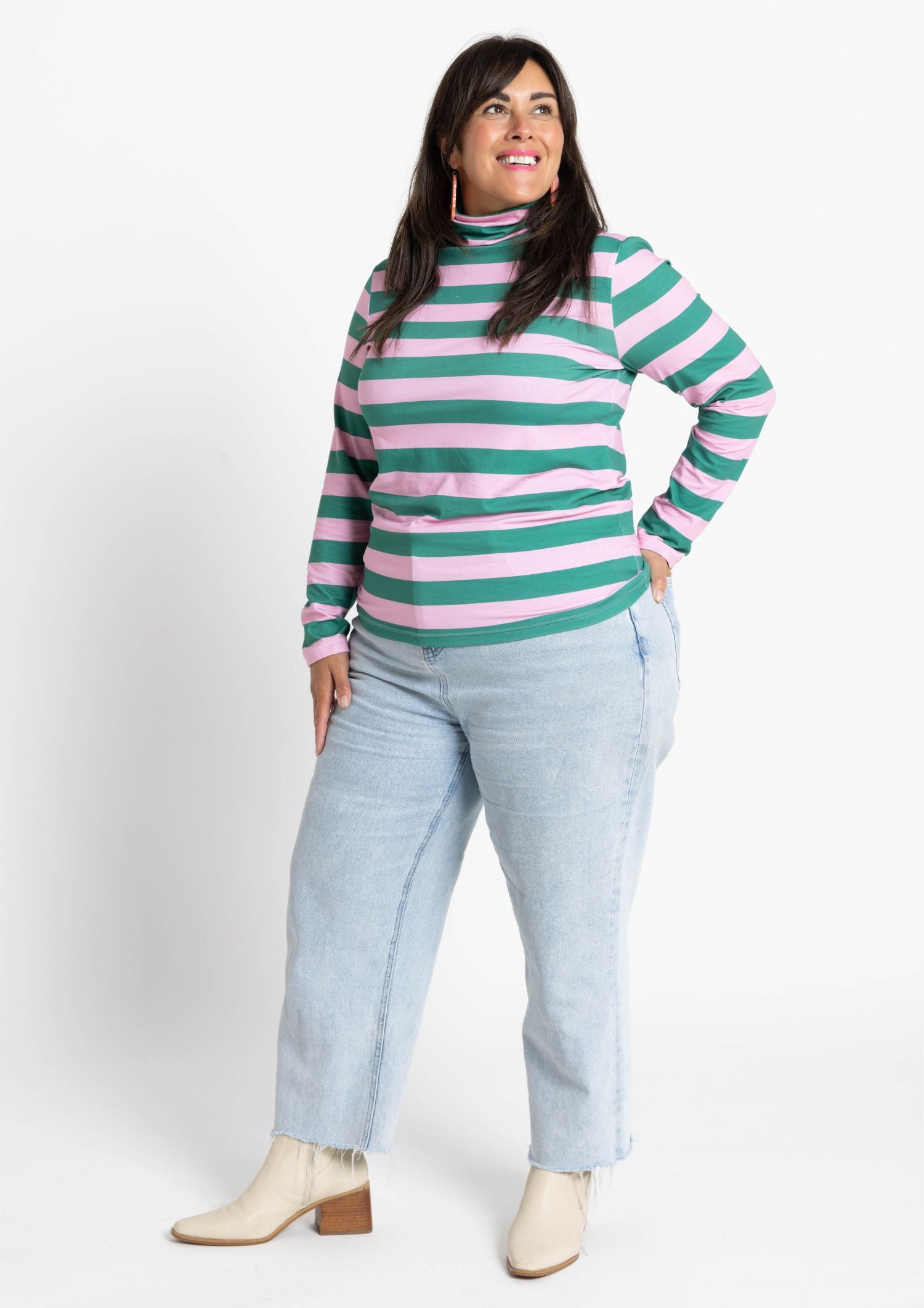 Roller Turtleneck - Shamrock & Rose Lighter Weight