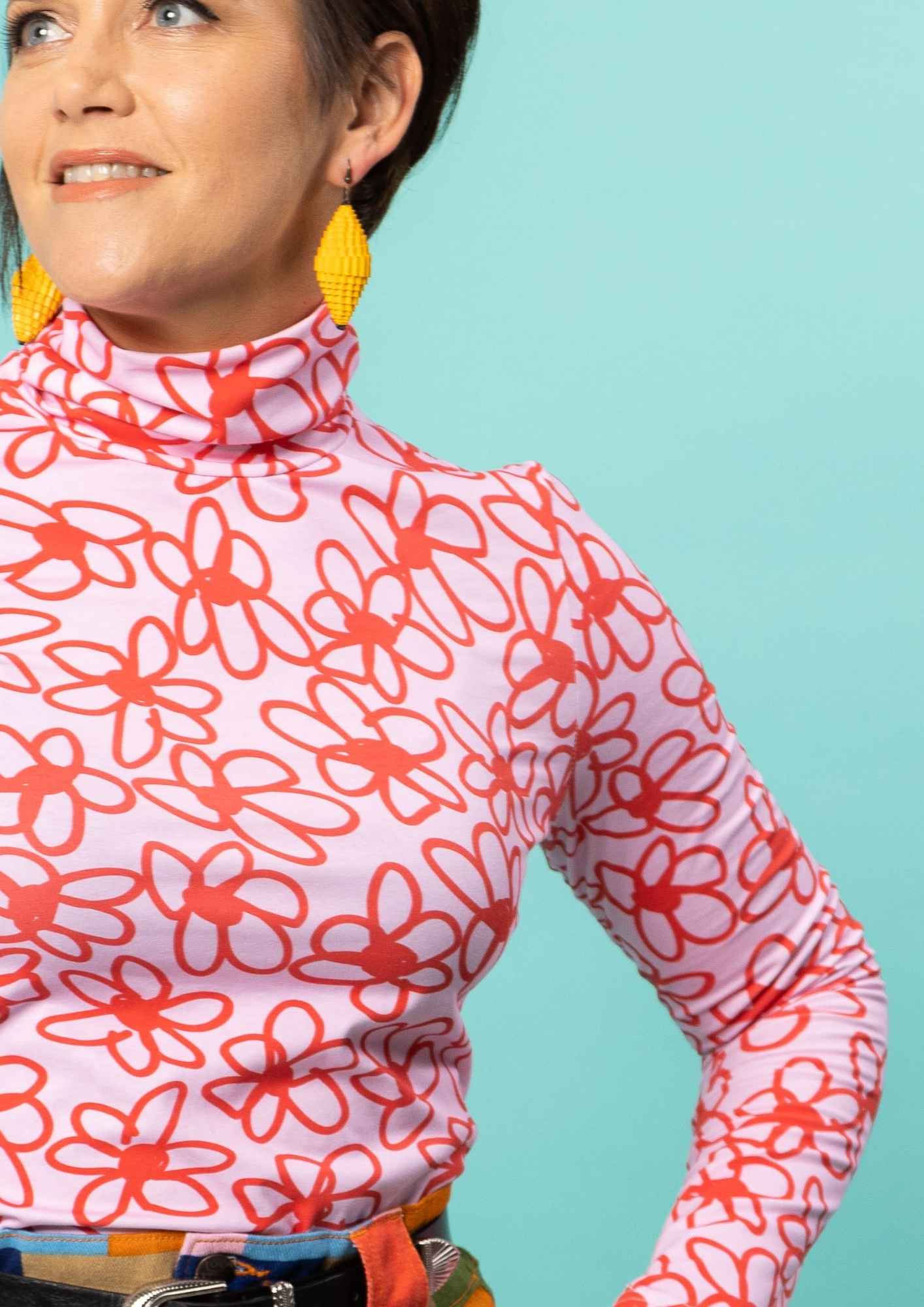 Roller turtleneck - Bloom Scarlet