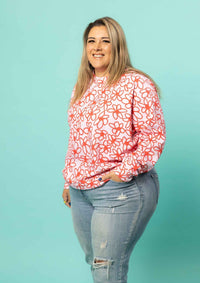 Greta Sweater - Bloom Scarlet